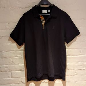 Burberry black cotton pique Polo - Men's L